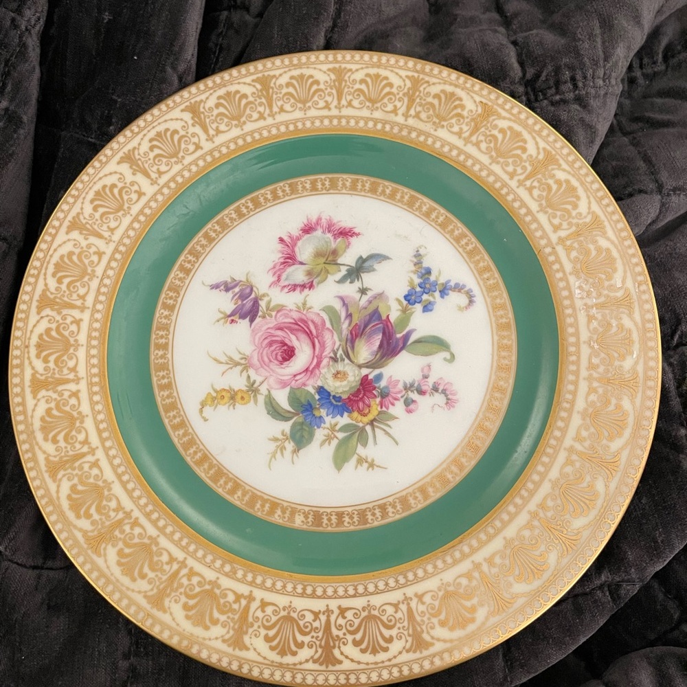 Bavaria Floral Dinner Plates Retailed by J.E. Caldwell - 6 avail-price/plate